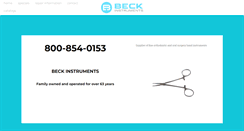 Desktop Screenshot of beckinstruments.com