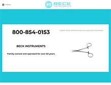 Tablet Screenshot of beckinstruments.com